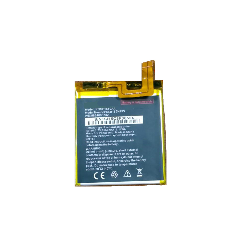 Batería para Panasonic KOSP1650AA KLB165N293